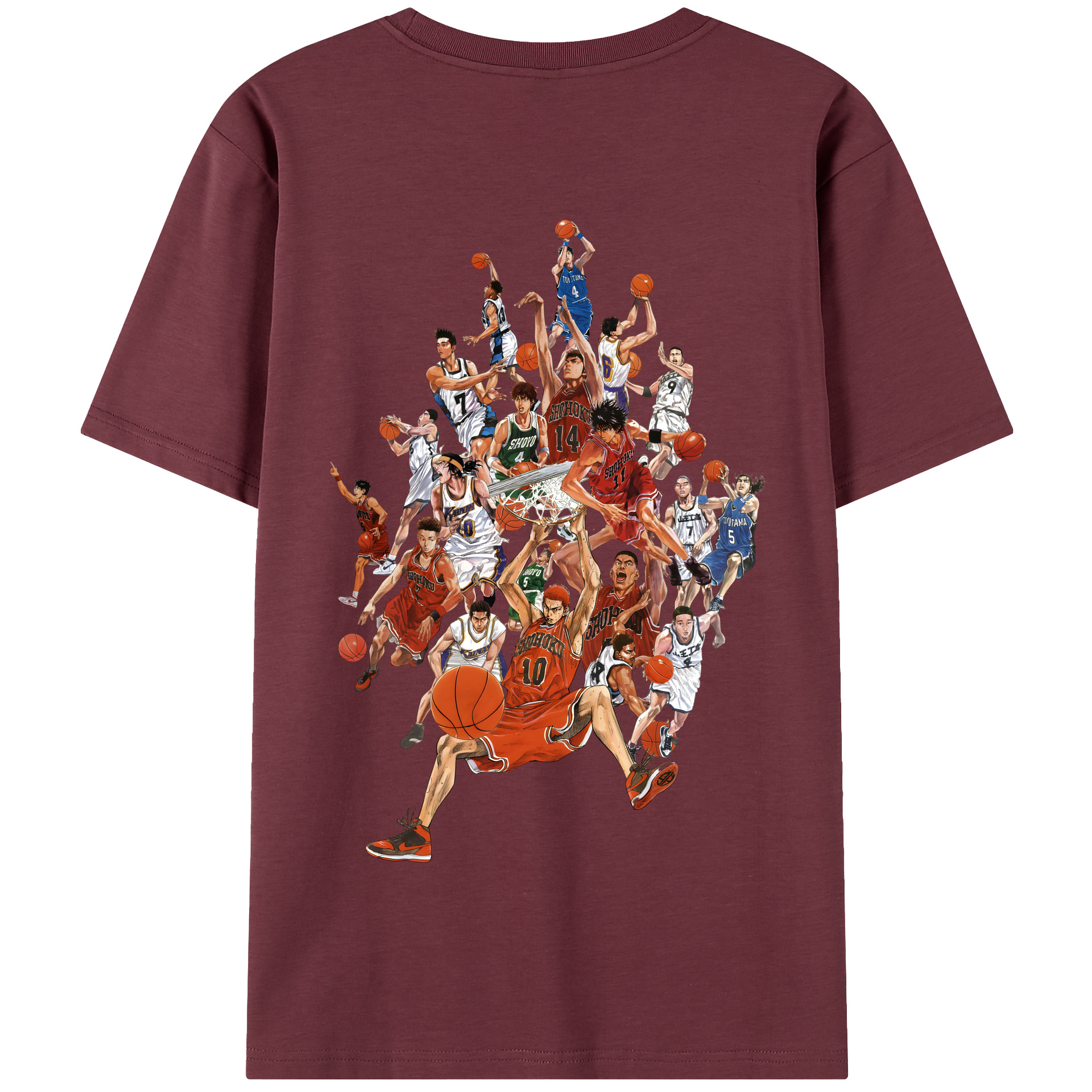 SLAM DUNK／スラムダンク 綿100％半袖Tシャツ（背面プリント）